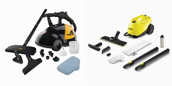 Side by side comparison of accessories of McCulloch MC1275 and Karcher SC 3 EasyFix