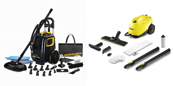 Side by side comparison of accessories of McCulloch MC1385 Deluxe and Karcher SC 3 EasyFix